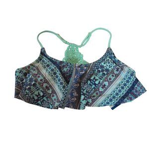 Arizona Jean Co. Womens Medium Juniors Crochet Racerback Bralette Bikini Top Min